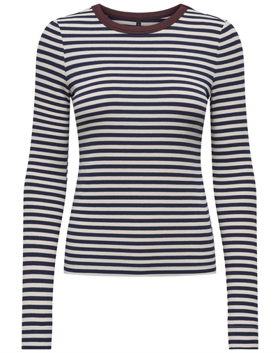 Only - ONLElene L/S Fitted Langærmet Trøje - Naval Academy/Neo Birch